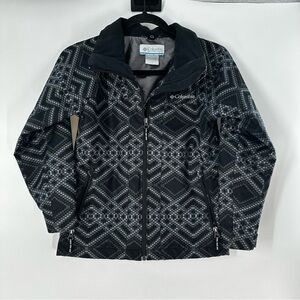 Columbia Kids' size small 8 Geometric Black Jacket